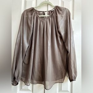 Prologue sheer gray with shimmer blouse